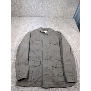 Gap Mens Fatigue Field Jacket‎ Peat Green Cotton Twill Military Utility Large